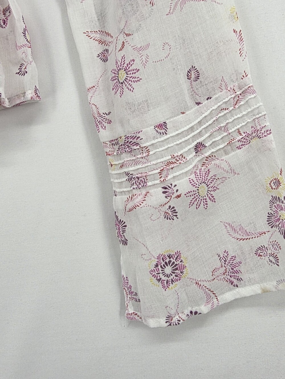 Vintage Onion Romantic Bohemian Sheer Floral Bell Sleeve Fairycore Y2K Blouse S - Picture 15 of 16